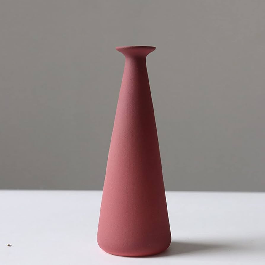 赤の花器　右 Vintage red glass flower vase/ビンテージ レッド ガラス